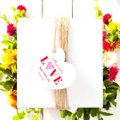 Valentinstag Liebe Script Red Heart Geschenkanhänger