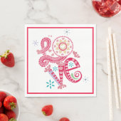 Valentinstag LIEBE Serviette (Beispiel)