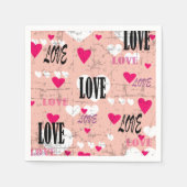 Valentinstag-Liebe Serviette (Vorderseite)