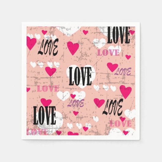 Valentinstag-Liebe Serviette (Vorderseite)