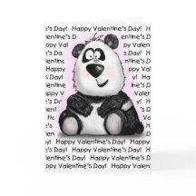 Valentinstag Liebe Sie Bären-y Much Cartoon Panda