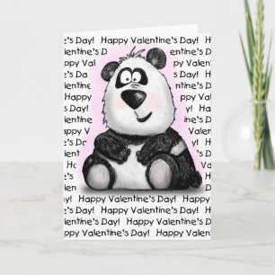 Valentinstag Liebe Sie Bären-y Much Cartoon Panda Feiertagskarte