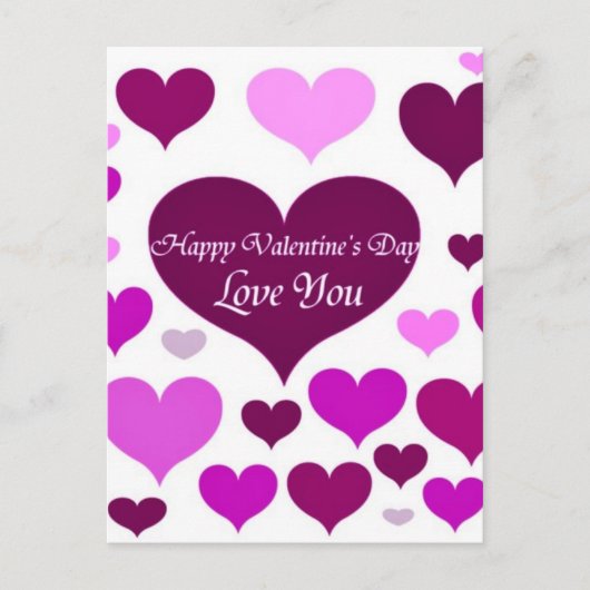 Valentinstag, Liebe Sie_ Feiertagspostkarte (Vorderseite)