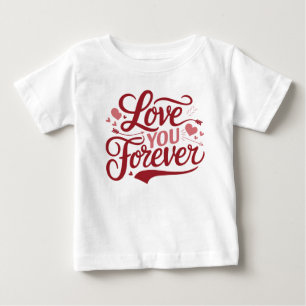 Valentinstag "Liebe Sie für immer" Typografie Desi Baby T-shirt