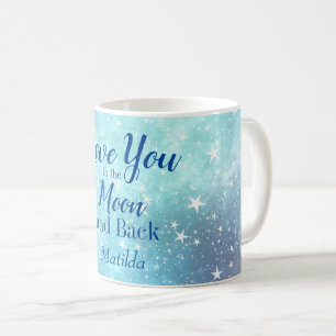 Valentinstag Liebe Sie zum Mond Blue Persönlich Kaffeetasse