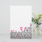 Valentinstag Liebe Stationery Briefpapier (Stehend Vorderseite)