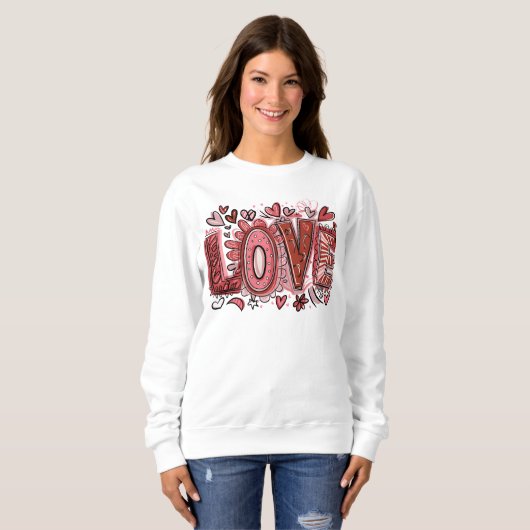 Valentinstag-LIEBE Sweatshirt (Vorne ganz)
