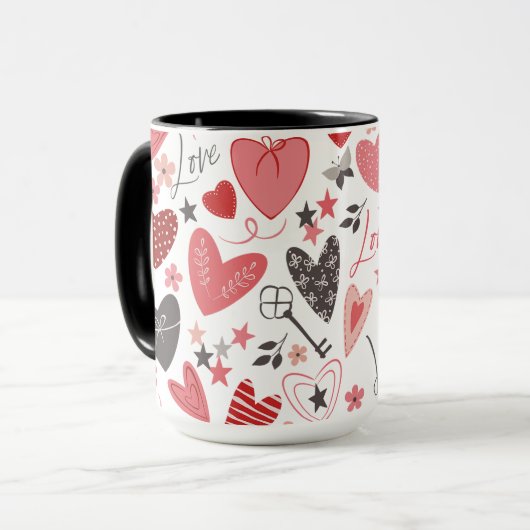 Valentinstag Liebe Tasse (Vorderseite Links)