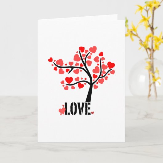 Valentinstag Liebe Tree Herz Karte (Gelbe Blume)