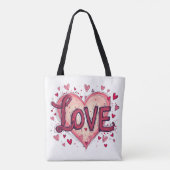 Valentinstag Liebe Valentinstag Tasche (Rückseite)