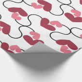 Valentinstag-Liebe-Verpackungspapier Geschenkpapier (Ecke)