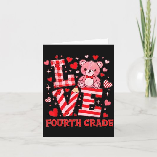 Valentinstag Liebe Viertklässler Lehrer Karte (Vorderseite)