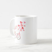 Valentinstag Liebe Vögel auf Fahrradherzen Kaffeetasse (Vorderseite Links)