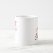 Valentinstag Liebe Vögel auf Fahrradherzen Kaffeetasse (Mittel)
