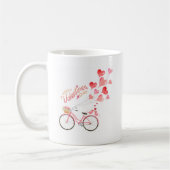Valentinstag Liebe Vögel auf Fahrradherzen Kaffeetasse (Links)