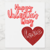 Valentinstag-Liebe Weinetikett (Einzelnes Label)