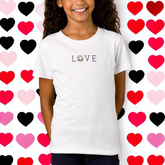 Valentinstag Liebe Weiße Mattierte Donut Sprinkles T-Shirt