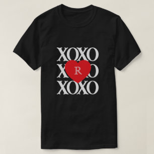 Valentinstag Liebe xoxo Initial T-Shirt