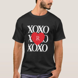 Valentinstag Liebe xoxo Initial T-Shirt