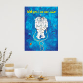 Valentinstag Liebende Astronauten Couple Poster (Küche)
