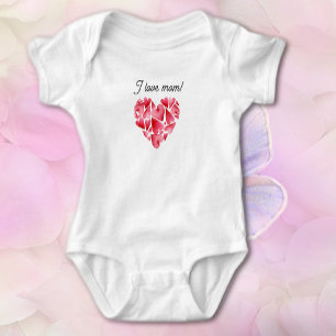 Valentinstag Liebende Herzen Baby T-Shirt Strampler