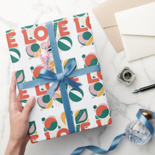 Valentinstag-Liebes-Geschenkpapier Geschenkpapier