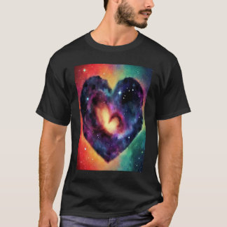 Valentinstag Liebes Herz Galaxy Freundin Verlobte T-Shirt