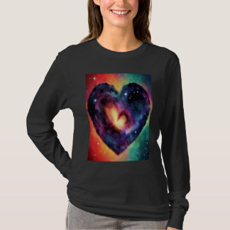 Valentinstag Liebes Herz Galaxy Freundin Verlobte T-Shirt