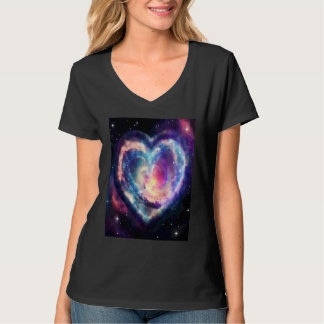 Valentinstag Liebes Herz Galaxy Freundin Verlobte T-Shirt