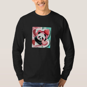 Valentinstag Liebes Herz Panda Freundin Verlobte T-Shirt