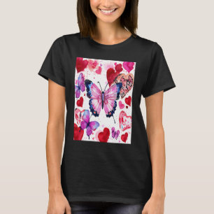 Valentinstag Liebes Herz Schmetterling Freundin Ve T-Shirt