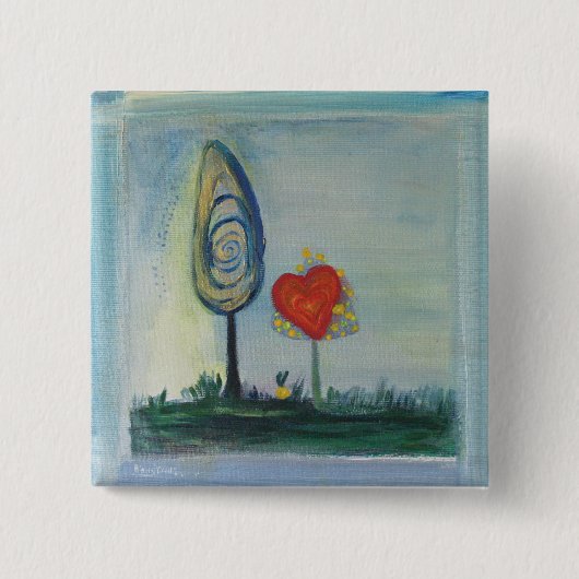 Valentinstag, Liebesabzeichen Button (Vorderseite)