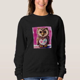 Valentinstag Liebesherz Eule Teddy Freundin Fi Sweatshirt