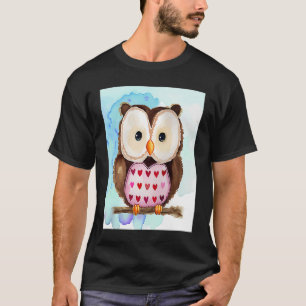 Valentinstag Liebesherz Eule Teddy Freundin Fi T-Shirt