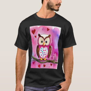 Valentinstag Liebesherz Eule Teddy Freundin Fi T-Shirt