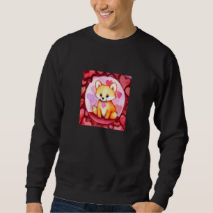 Valentinstag Liebesherz Fuchs Teddy Freundin Fi Sweatshirt
