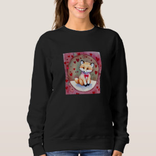 Valentinstag Liebesherz Fuchs Teddy Freundin Fi Sweatshirt