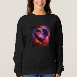 Valentinstag Liebesherz Galaxie Freundin Verlobte Sweatshirt