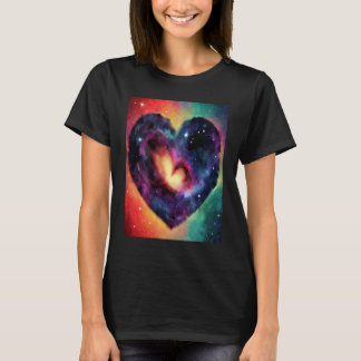 Valentinstag Liebesherz Galaxy Freundin Verlobte T-Shirt