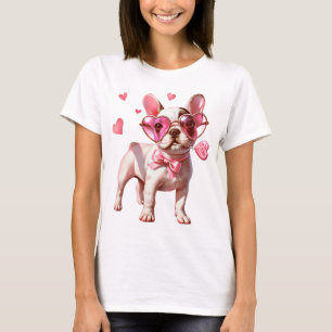 Valentinstag-Liebesherz-Hund T-Shirt
