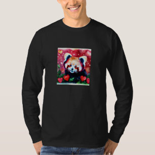Valentinstag Liebesherz Roter Panda Freundin Fi T-Shirt