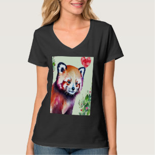 Valentinstag Liebesherz Roter Panda Freundin Fi T-Shirt