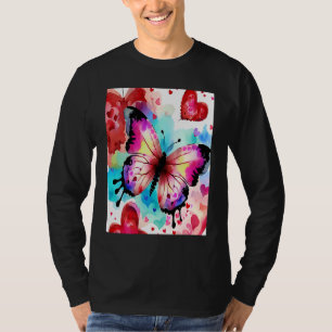 Valentinstag Liebesherz Schmetterling Freundin Ver T-Shirt