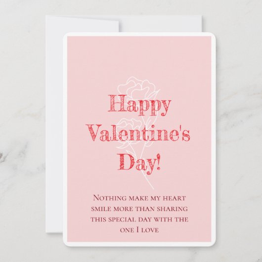 Valentinstag-Liebeskarte Feiertagskarte (Vorderseite)