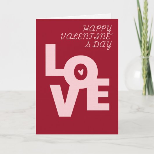 VALENTINSTAG Liebeskarte Karte (Vorderseite)
