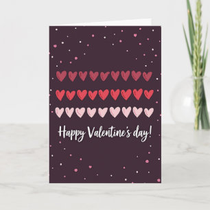 Valentinstag-Liebeskarte mit verstreuten Herzen Karte
