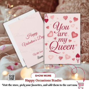 Valentinstag-Liebeskarte   Romantisch für ihn und  Dankeskarte