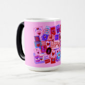 Valentinstag Liebespost Briefmarken Tasse (Vorderseite Links)