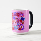 Valentinstag Liebespost Briefmarken Tasse (VorderseiteRechts)