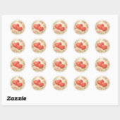 Valentinstag-Liebessticker Runder Aufkleber (Blatt)